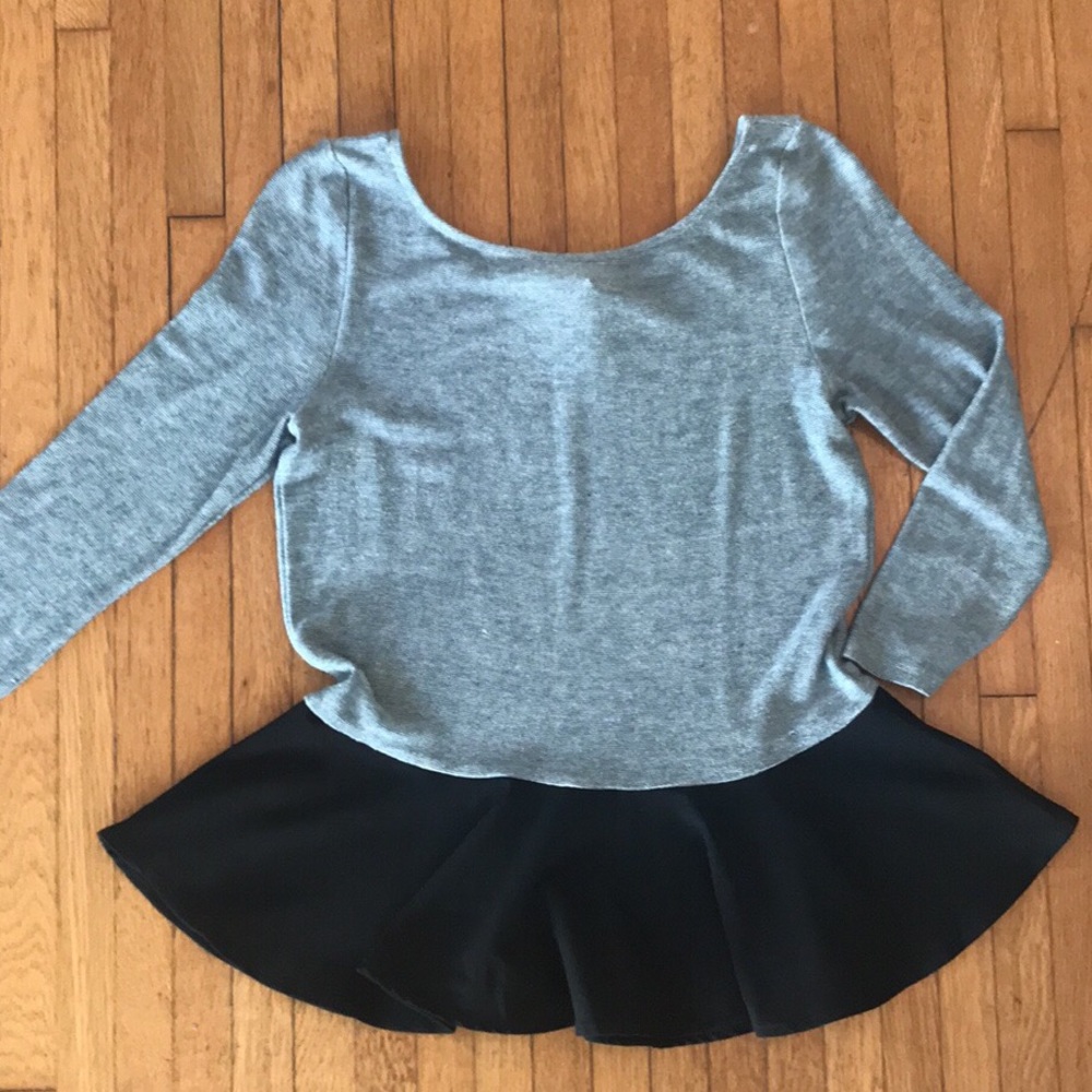 Grey and Black, Peplum top